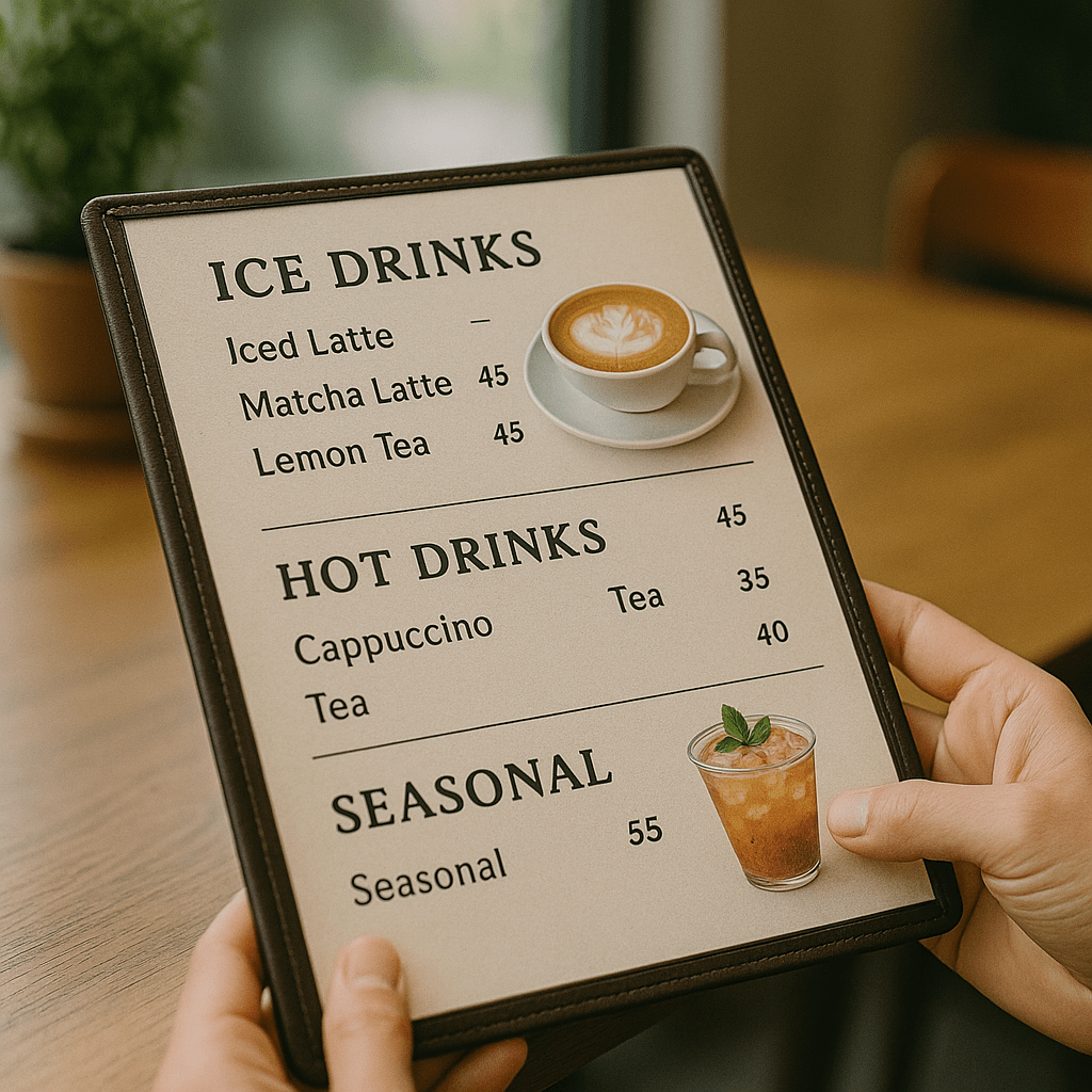 Cách thiết kế menu quán đồ uống chuyên nghiệp