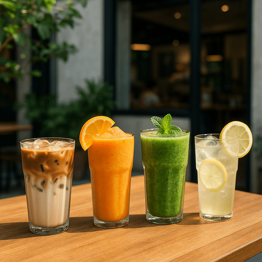 Menu quán cafe cho mùa hè 2025