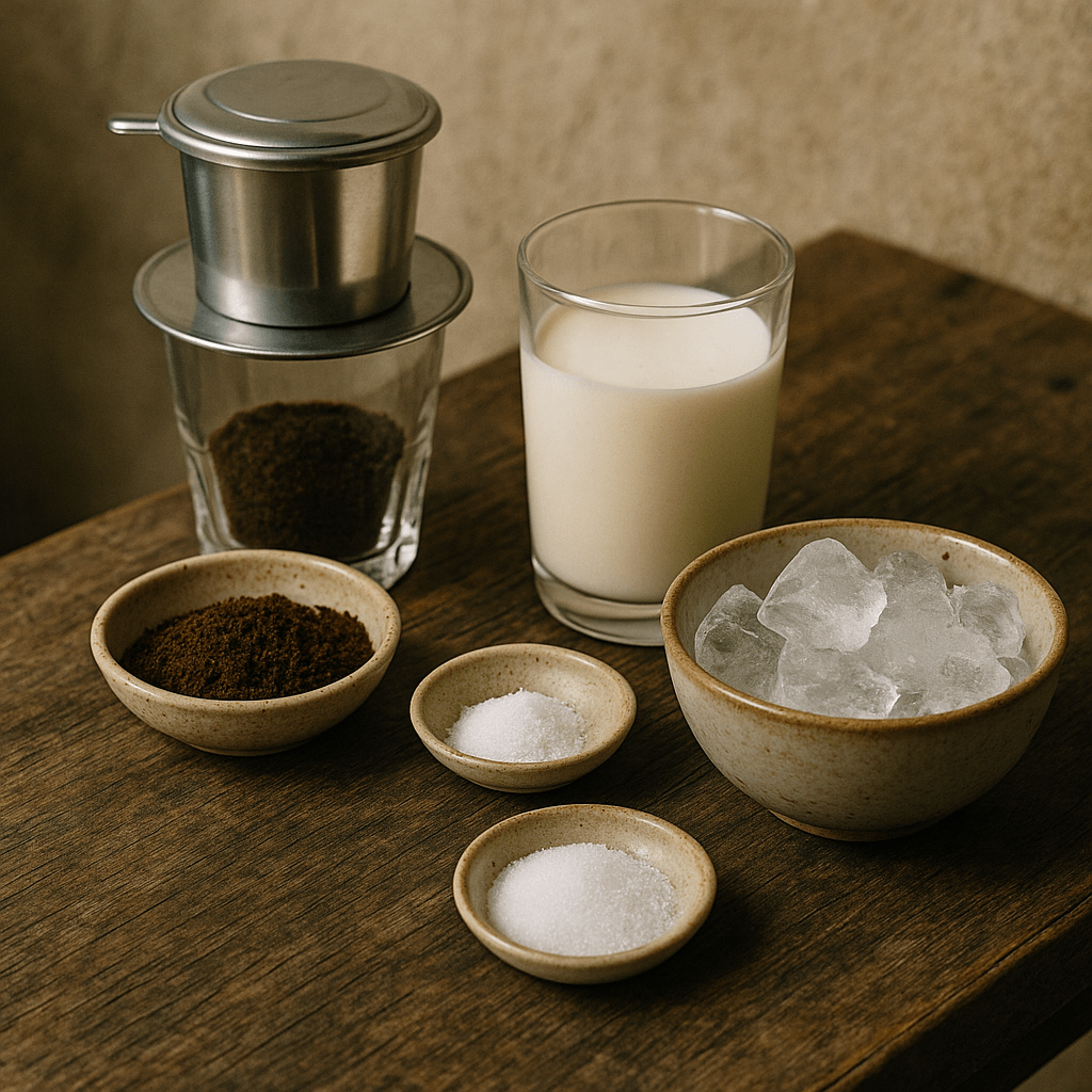 Chuẩn bị nguyên liệu làm cafe muối đúng chuẩn