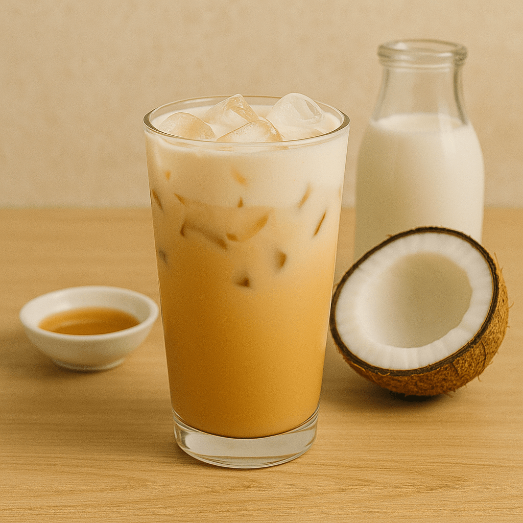 Trà sữa sữa tươi nguyên kem + nước cốt dừa